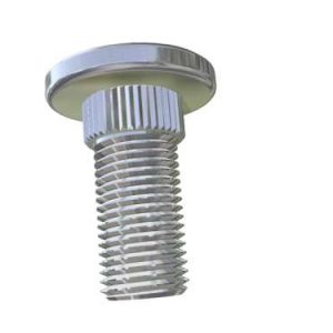 Flat head ribbed neck track bolt M6x14mm