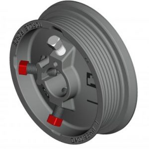 Bęben M102-2400 PRAWY z trzecia śrubą na mocowanie linki, prowadzenie STD H-2400mm, kg- 240, linka 3mm