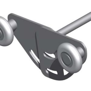 Rolka podwójna 46/11/103mm, stal galwanizowana 3mm, śruby M8 regulacja od 0 - 51mm