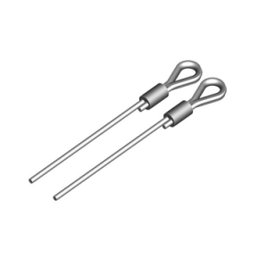 Linka fi3mm,  6x19 plus PP  L 4000mm,  komplet do bramy