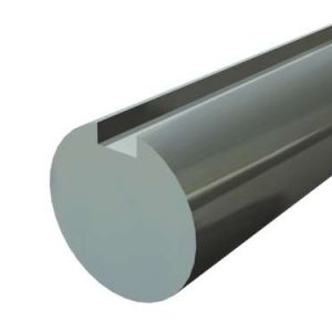 Wał pełny 25,4mm z rowkiem galwanizowany, L 4500mm, stosować klin 6,3x6,3mm