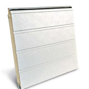 Panel z zamkiem bezpiecznym stucco z przetłoczeniami RAL9002 wym. 750x4100mm - panel przemysłowy typu Hormann