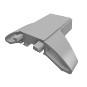 Zakończenie niskiego progu w RAL7045, na profil aluminiowy 875000