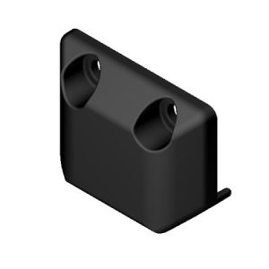 Nakładka PVC w kolorze RAL9011, jako wykończenie profila aluminiowego 875002 i uszczelki 875030 w dolnej części skrzydła drzwi serwisowych