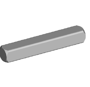 Klin do wału pełnego 6,3x6,3mm prosty L 75mm